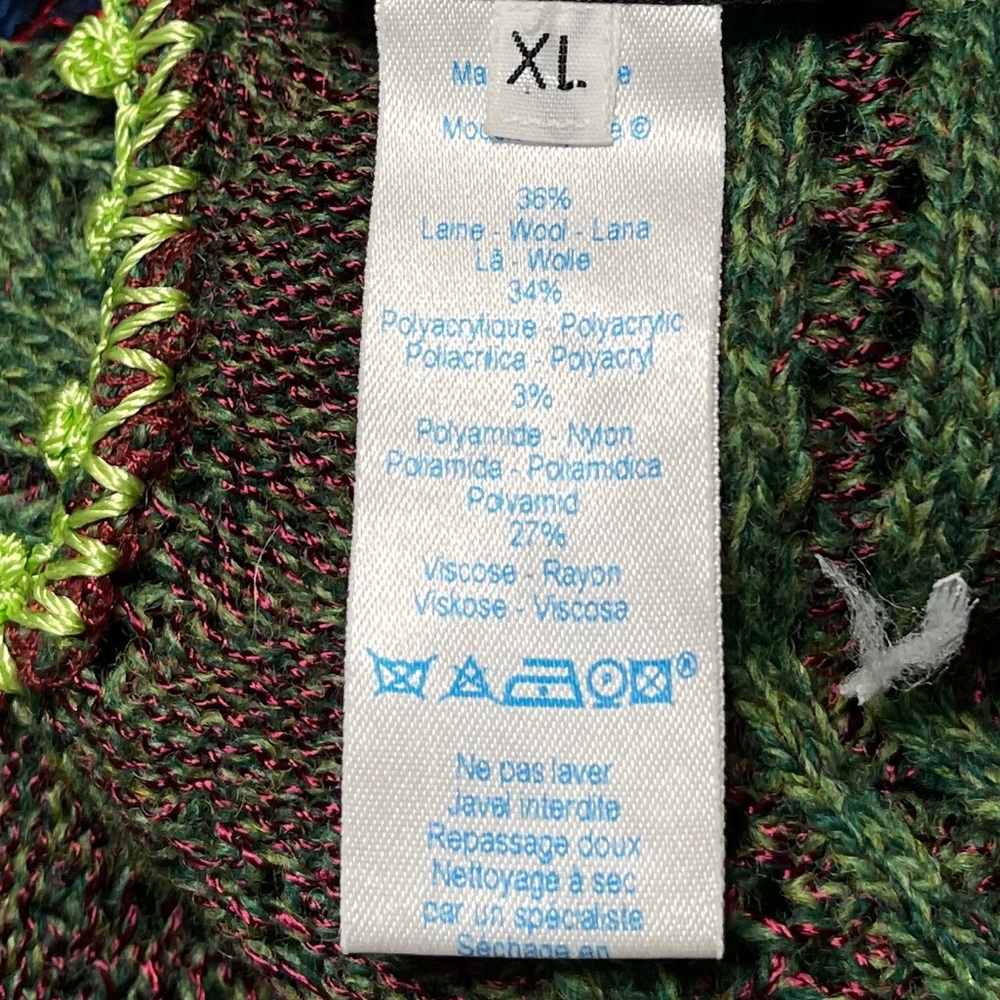 Christian Lacroix Vintage XL Wool Blend Funky Weave Sweater - Picture 6 of 9